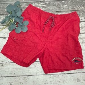 Tommy Bahama Textured Print Swim Trunks